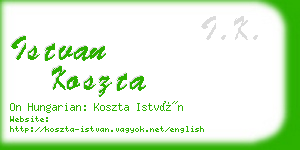 istvan koszta business card